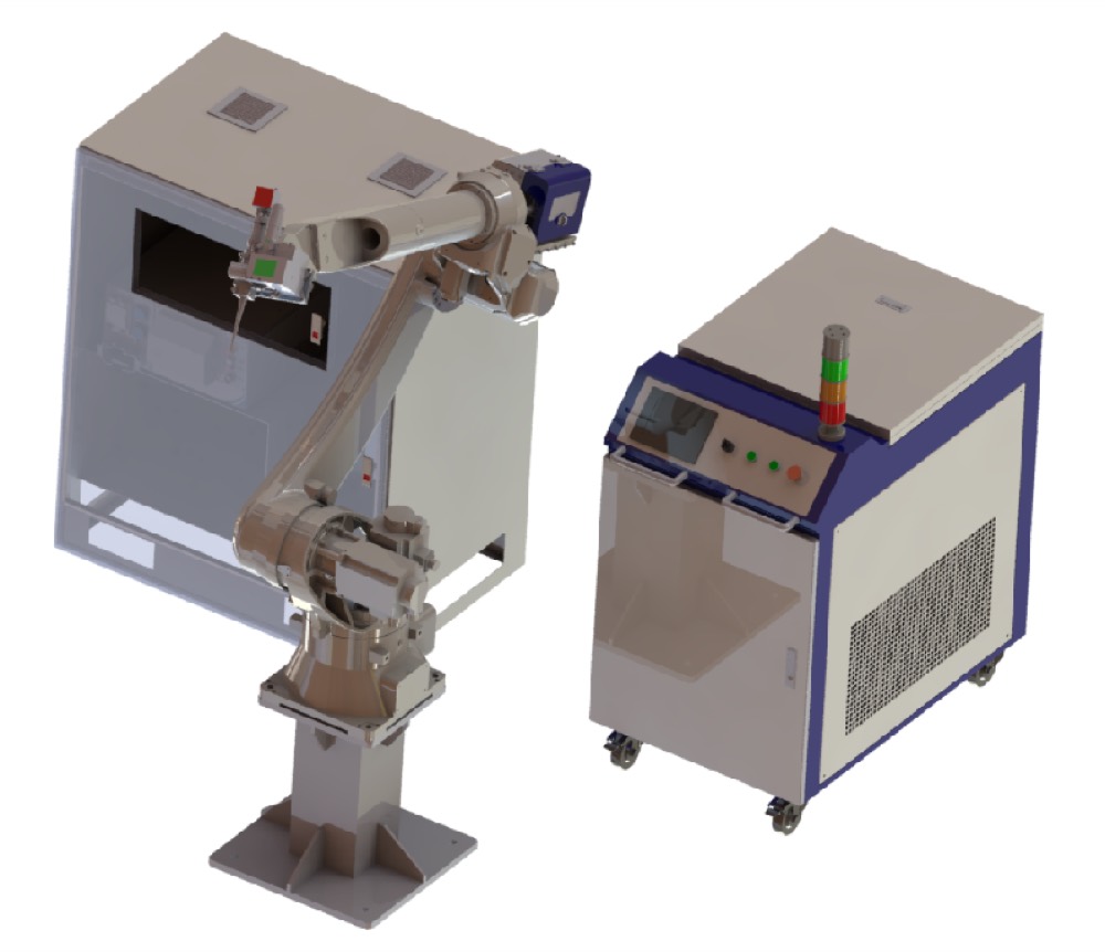 Robotic laser welding system product layout