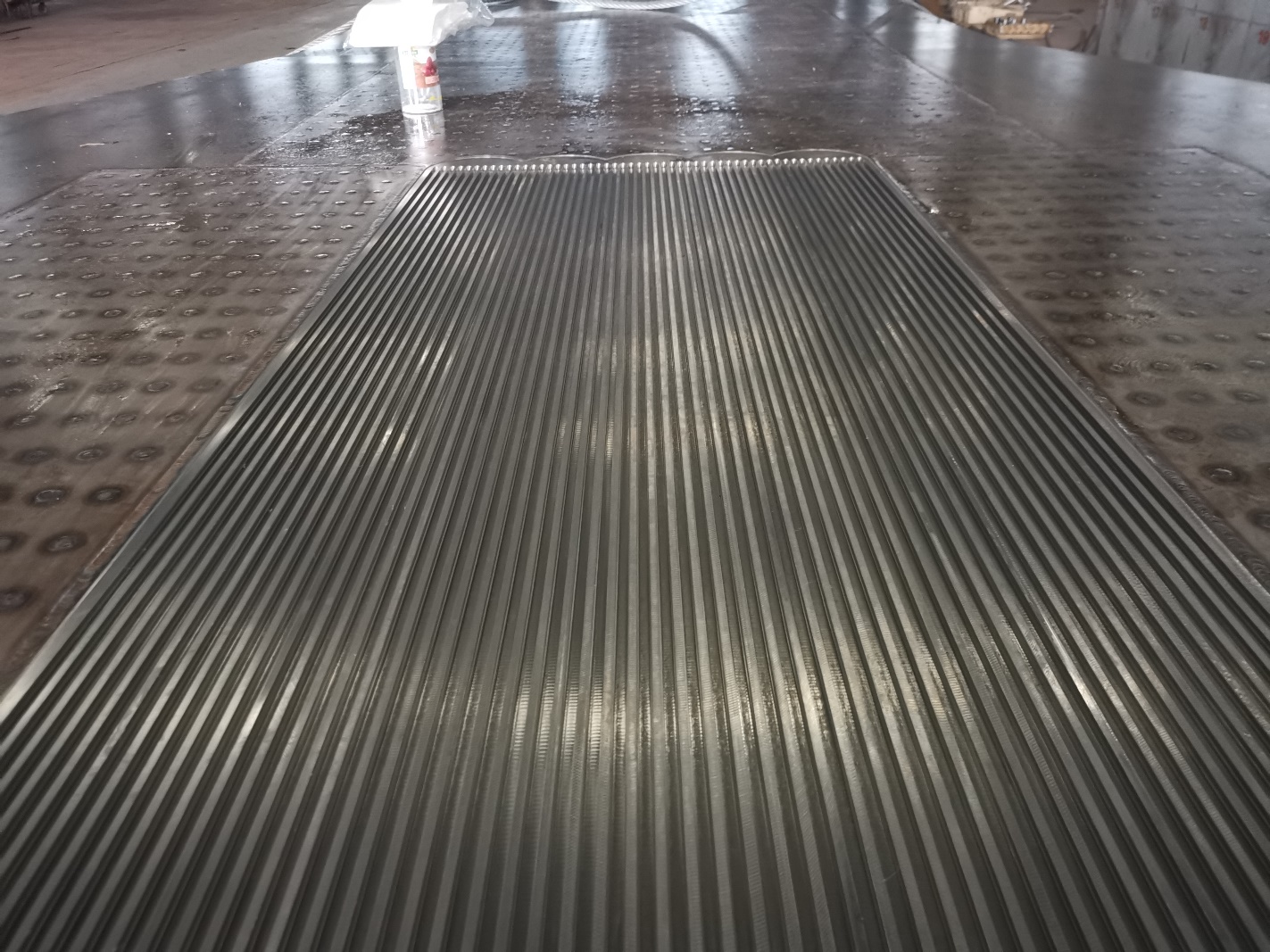 Large stainless water-cooled structure after laser welding
